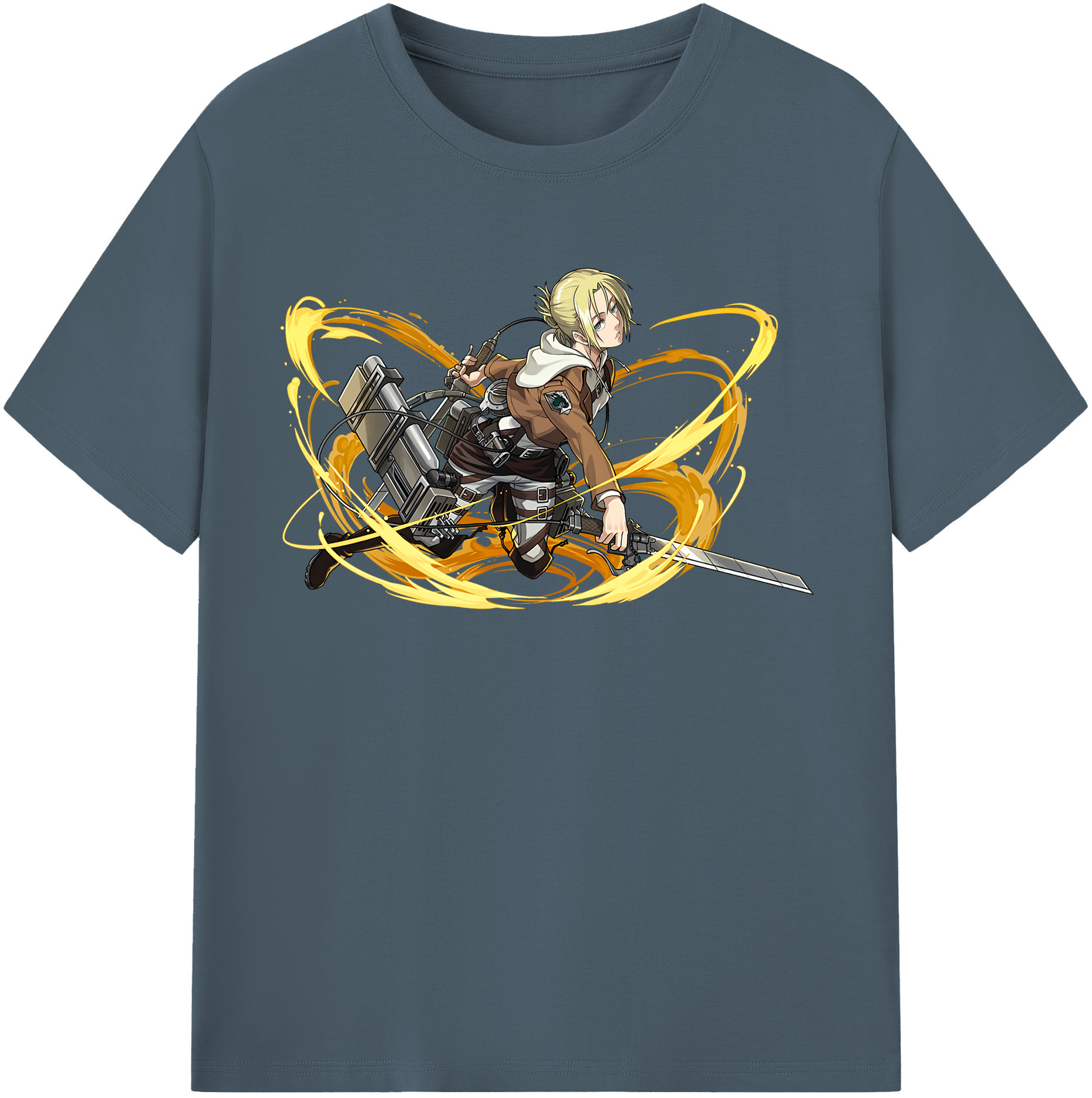 （画像用） 進撃の巨人 アニ・レオンハート Attack on Titan Annie Leonhart 綿100％半袖Tシャツ（フロントプリント）